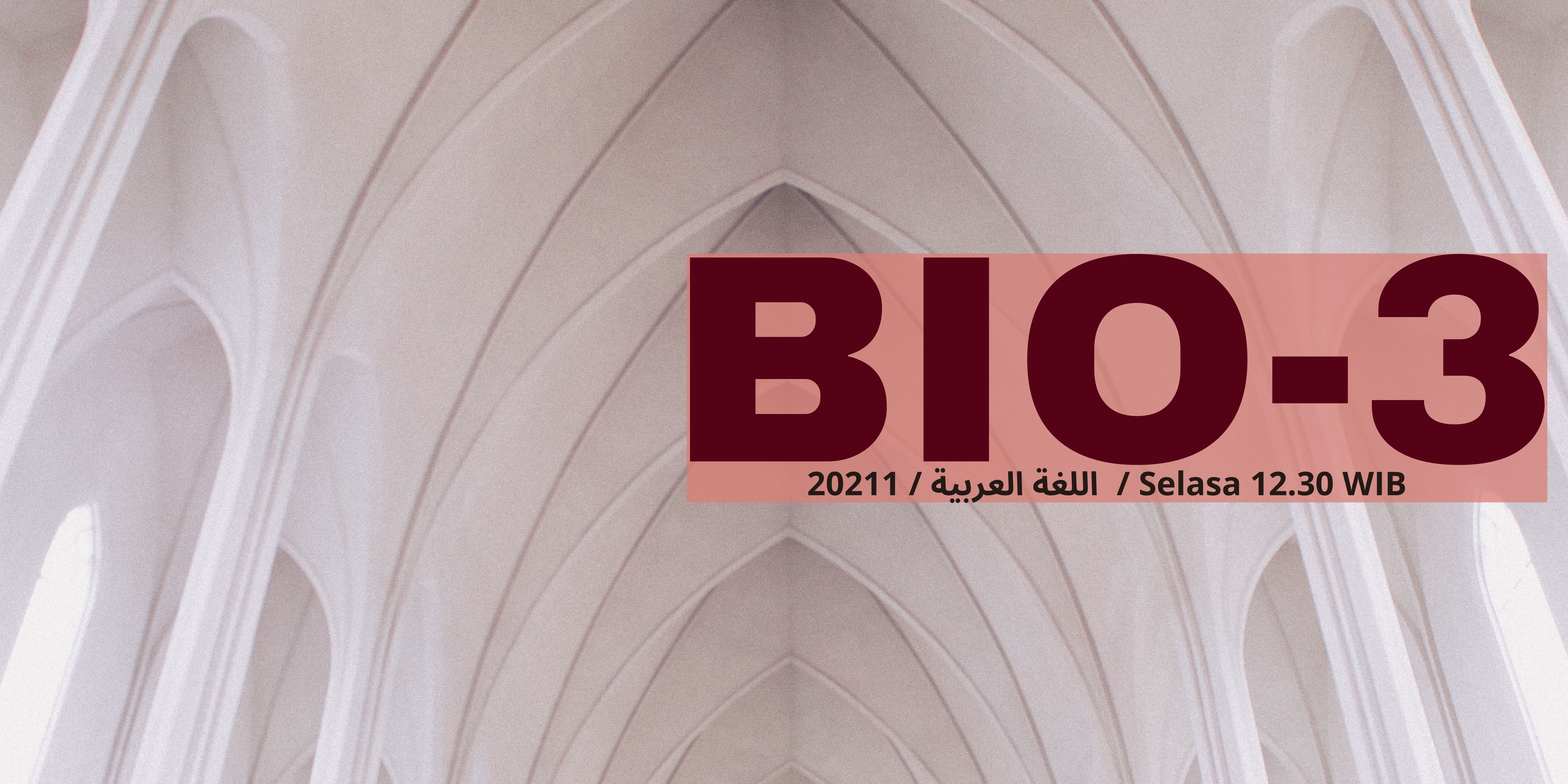 BAHASA ARAB - BIO3 - Smstr 1 - 20211